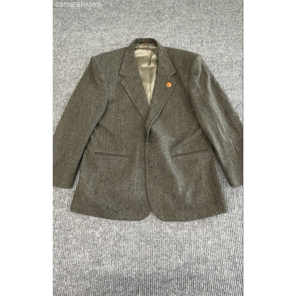 Cricketeer Green Men's Blazer Camelor Lamb Wool Blend Wool Vintage - Size 44